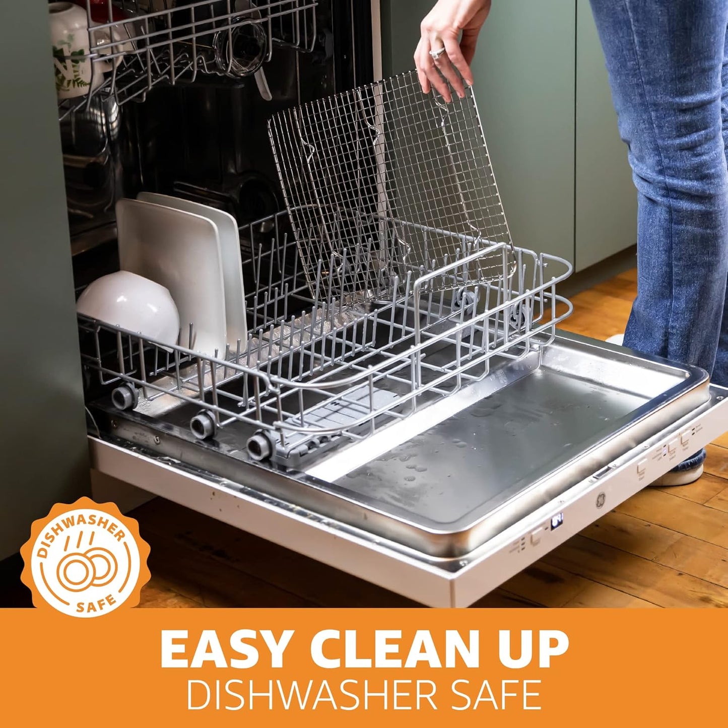 18/8 Stainless Steel Cooling Rack, Heavy Duty Baking Rack for Oven Cooking, Fits Quarter Sheet Pan, Wire Rack for Cooking, Bacon, Cookie Cooling Rack, 8.5" X 12"