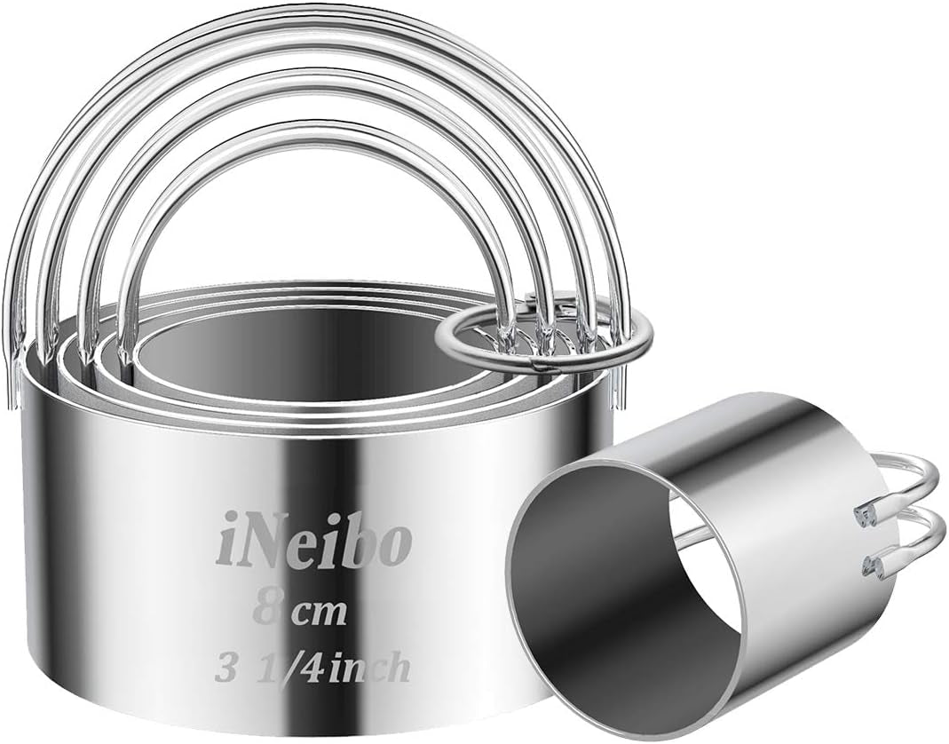 Professional Baking Tools Biscuit Cutter Set Dough Blender/Cutter round Cookies Cutter with Handle + Pastry Scraper+Egg Separator Heavy Duty Baking Dough Tools Pastry Utensils (Baking Tools)
