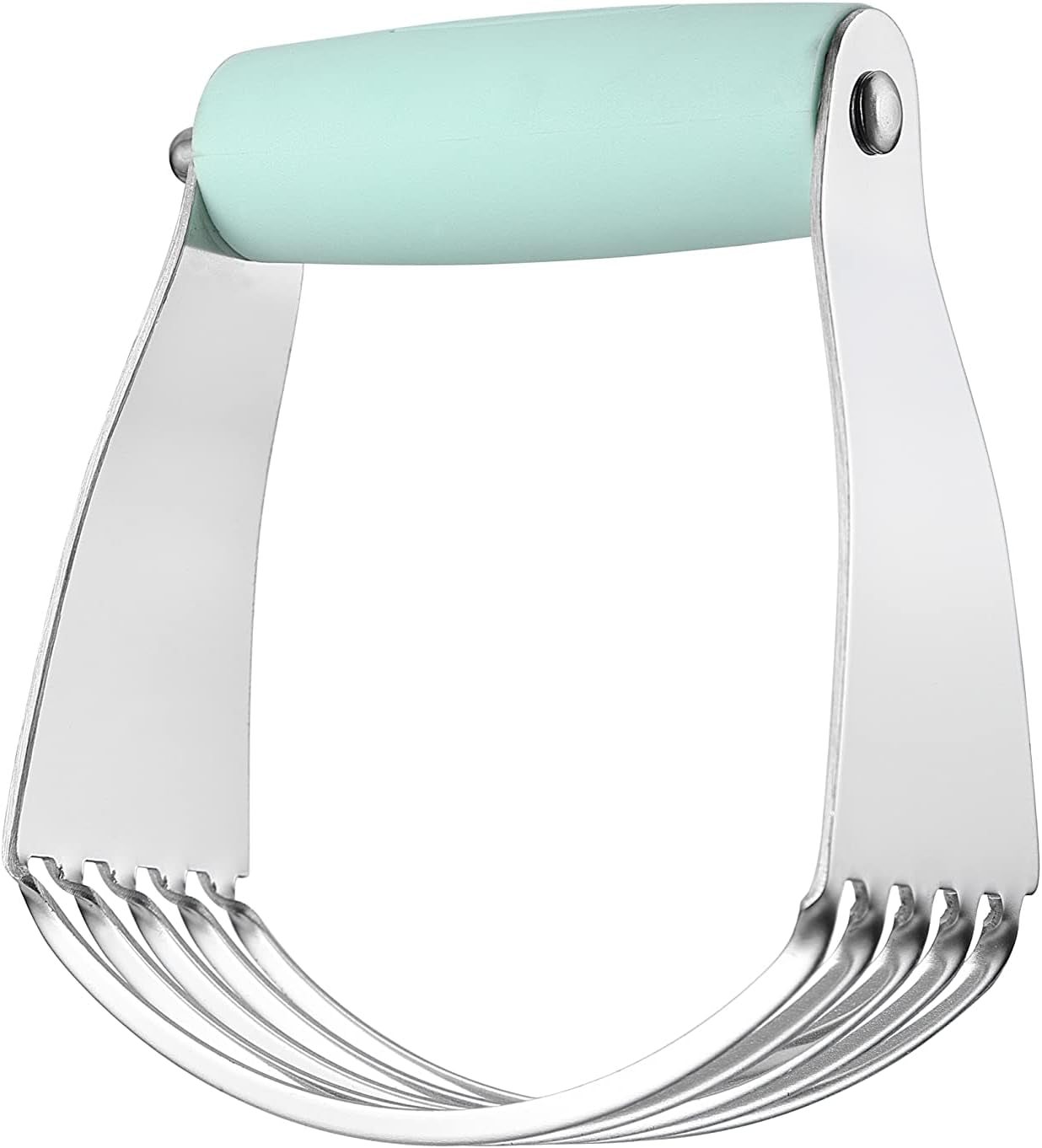 Dough Blender, Top Professional Pastry Cutter, Heavy Duty Baking Tool with Stainless Steel Blades, Medium Size, Mint