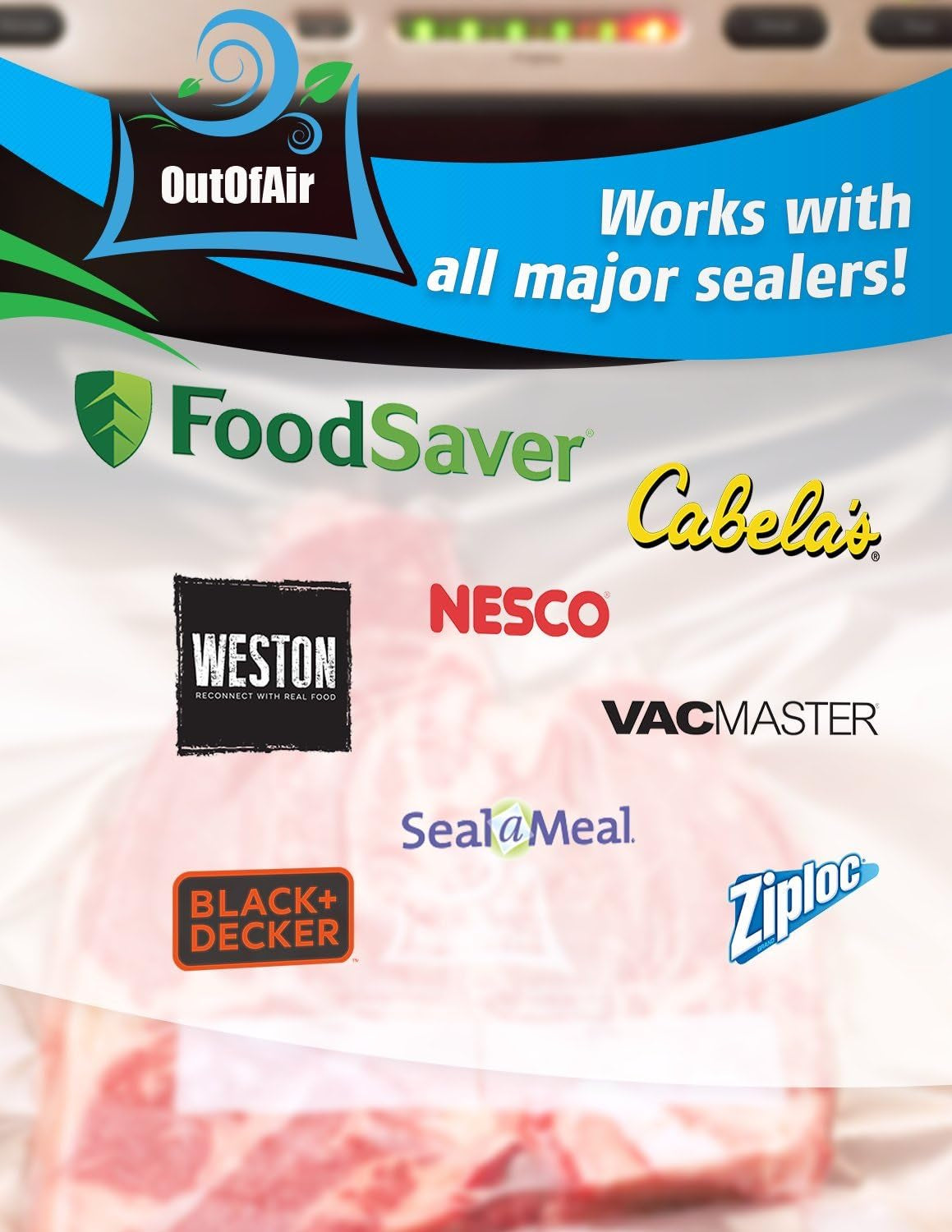 100 Vacuum Sealer Bags: Gallon Size (11" X 16") by Works with Foodsaver & Other Machines - 33% Thicker BPA Free, Commercial Grade, 11 X 16 Inches