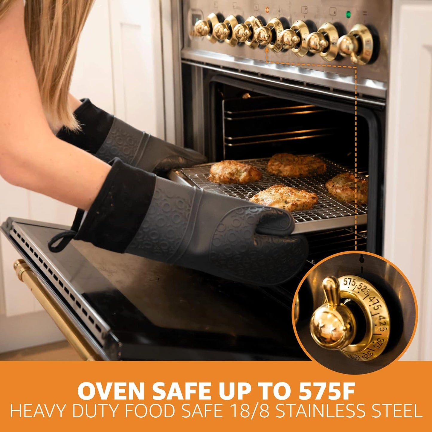 18/8 Stainless Steel Cooling Rack, Heavy Duty Baking Rack for Oven Cooking, Fits Quarter Sheet Pan, Wire Rack for Cooking, Bacon, Cookie Cooling Rack, 8.5" X 12"