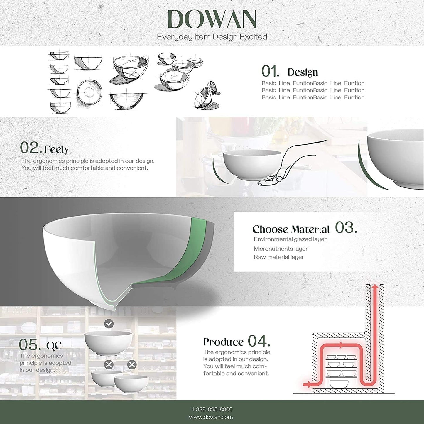 22 Ounce Soup and Cereal Bowls, Porcelain Serving Salad Bowls, Dishwasher & Microwave Safe, Centerpiece Serving Bowls, White,Bowl Set for Rice Pasta Oatmeal