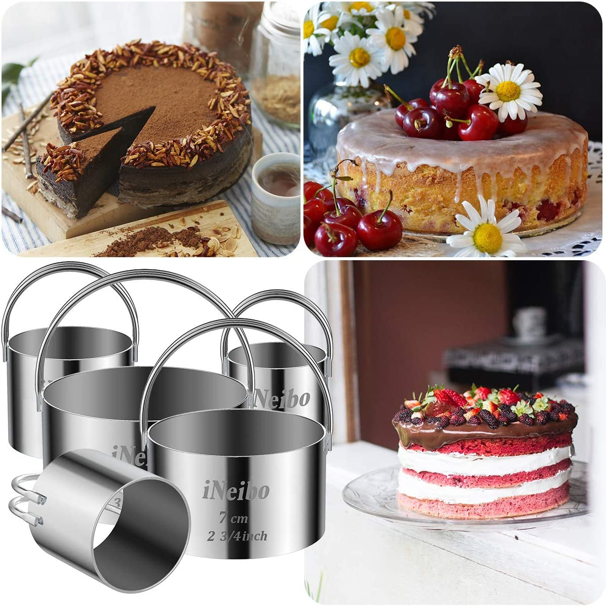 Professional Baking Tools Biscuit Cutter Set Dough Blender/Cutter round Cookies Cutter with Handle + Pastry Scraper+Egg Separator Heavy Duty Baking Dough Tools Pastry Utensils (Baking Tools)