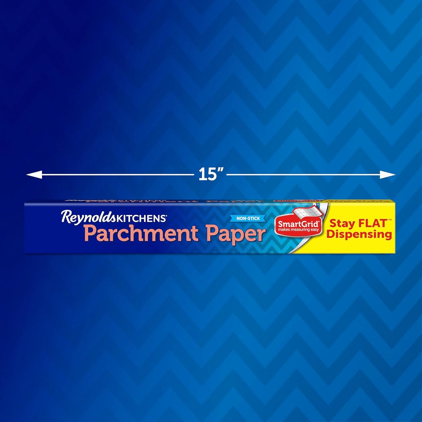 Kitchens Stay Flat Parchment Paper Roll, Non Curling Baking Parchment Paper for Baking and Cooking, Oven Safe up to 425 Degrees, 36 Feet X 15 Inches, 45 Total Sq. Ft.
