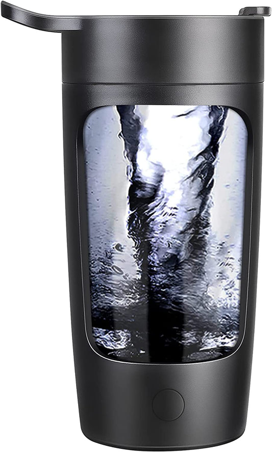 Electric Shaker Bottle, 22Oz Protein Mixer, Usb-Rechargeable, Black