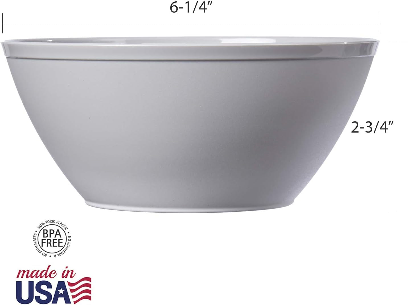 Fresco 6-Inch Plastic Bowls for Cereal or Salad | Set of 8 in 4 Coastal Colors
