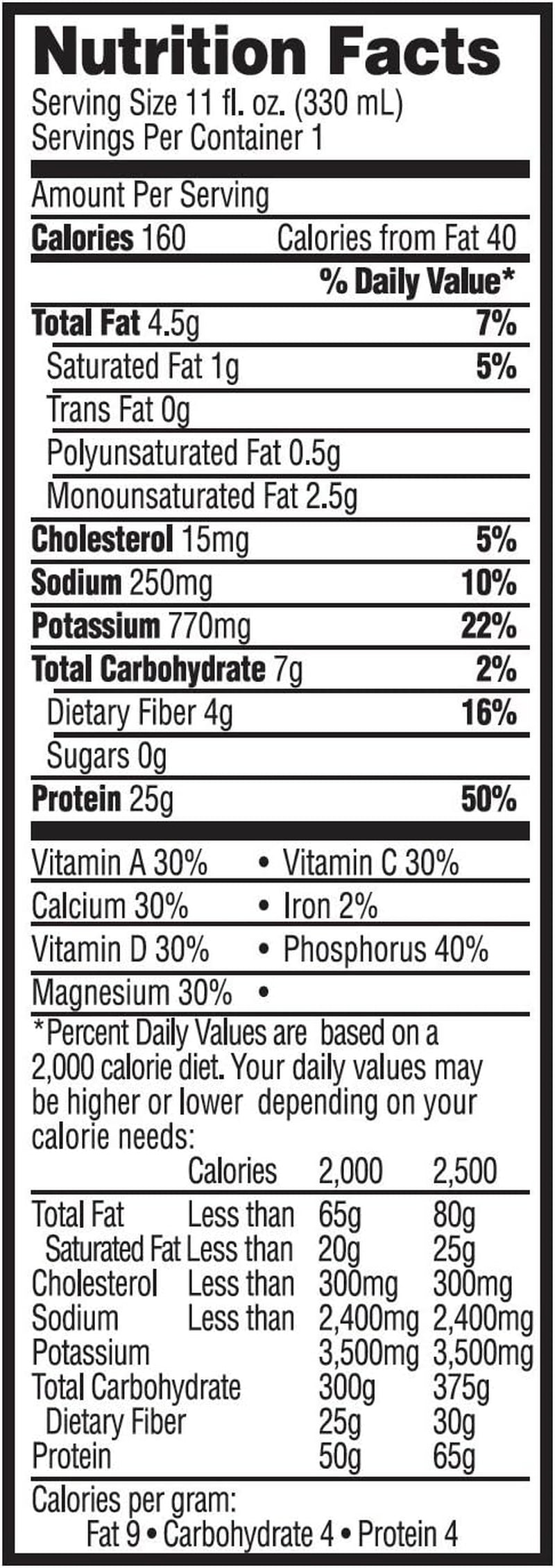 Genuine Protein Shake, Chocolate, 11 Fl Oz Carton, 12 Pack, 25G Protein, Zero Sugar, Calcium, Vitamins A, C & D, 5G Fiber, Energizing Snack, Workout Recovery, Packaging May Vary