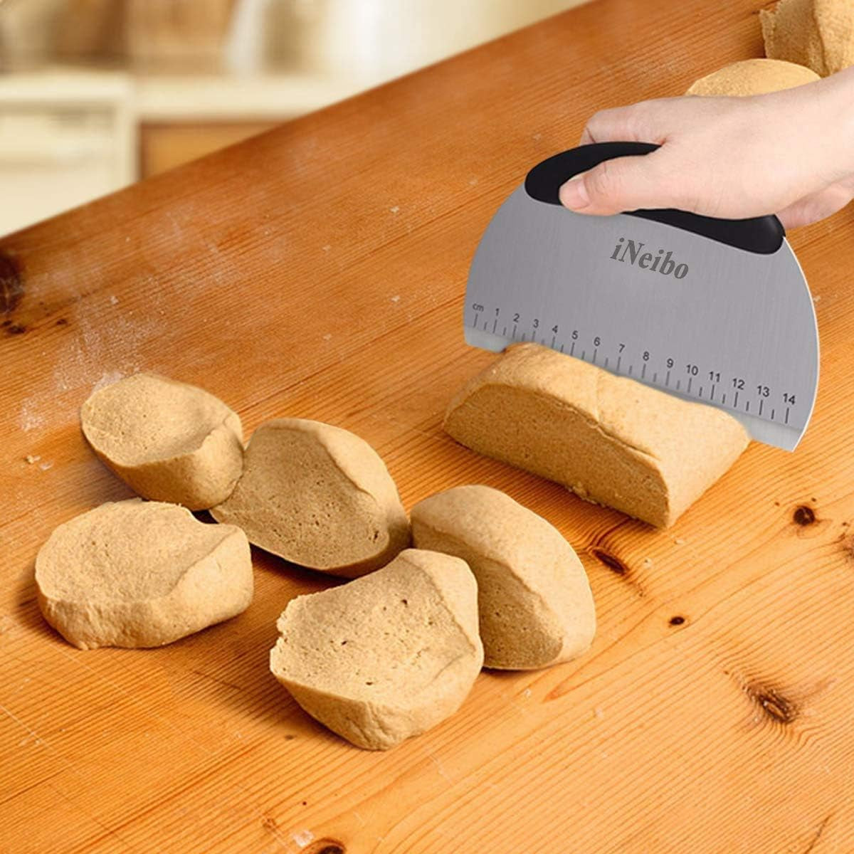 Professional Baking Tools Biscuit Cutter Set Dough Blender/Cutter round Cookies Cutter with Handle + Pastry Scraper+Egg Separator Heavy Duty Baking Dough Tools Pastry Utensils (Baking Tools)
