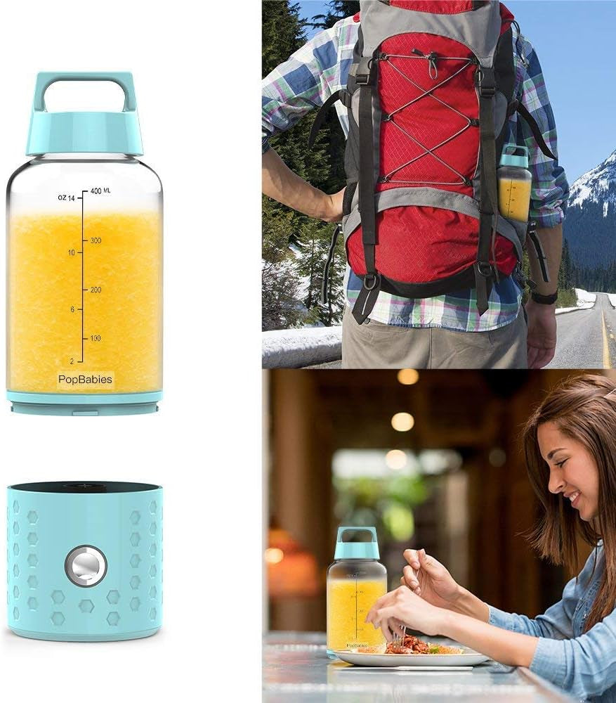 Portable Blender,  Personal Blender, Smoothie Blender. Rechargeable USB Blender Cup Corolina Blue