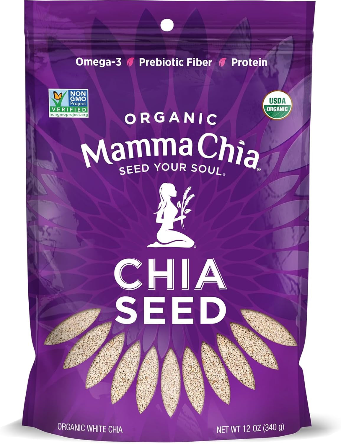 Organic Seeds, White, 12 Ounce (Pack of 1). USDA Organic, Non-Gmo, Vegan, Gluten Free, and Kosher.
